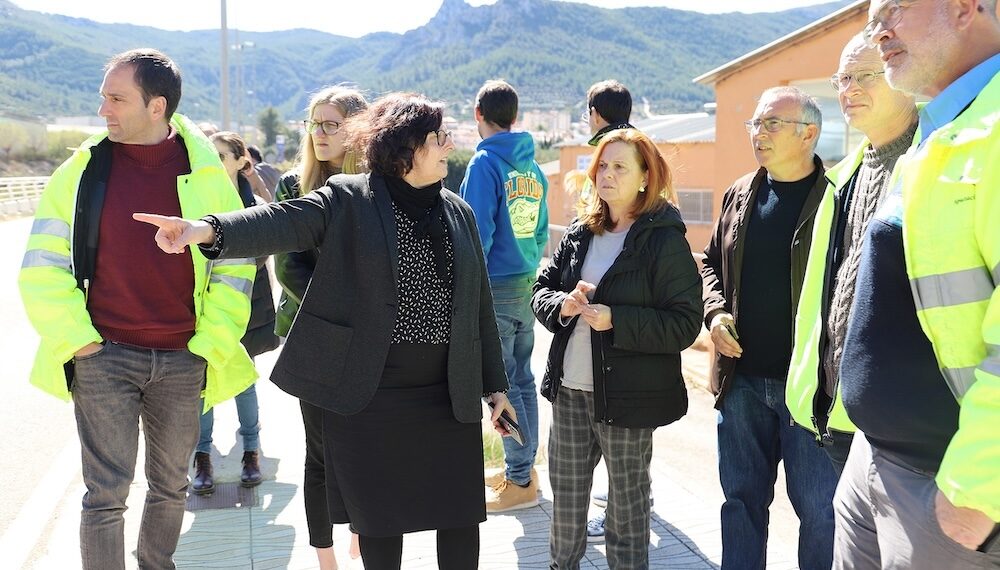 Diputació estudia la mejora de la vía peatonal que conecta con la estación de ferrocarril de Vallada