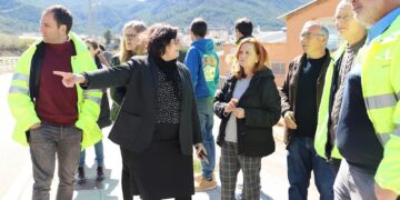 Diputació estudia la mejora de la vía peatonal que conecta con la estación de ferrocarril de Vallada
