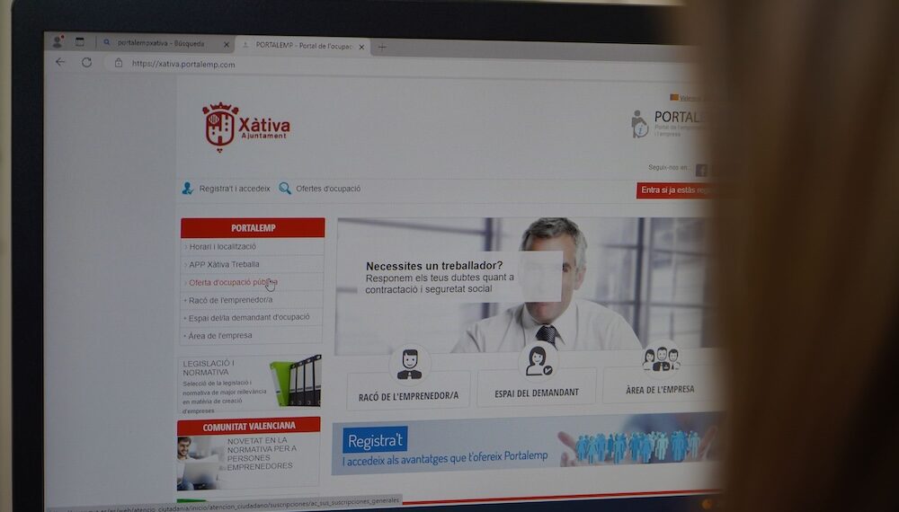 Xàtiva retoma la orientación laboral a través del portal de ocupación Portalemp