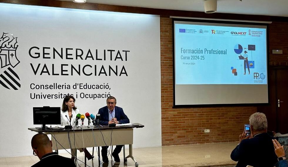 La Comunitat Valenciana añade 241 nuevos grupos y 19.163 plazas de Formación Profesional para 2024/2025