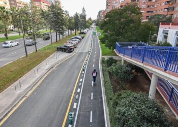 En funcionamiento el nuevo carril bici de la avenida del Cid
