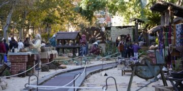 Belén monumental de Xàtiva: comienzan los trabajos de montaje