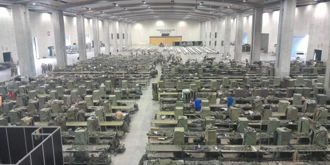 Feria Valencia se convierte en base de apoyo para más de 2.500 militares en la recuperación tras la DANA