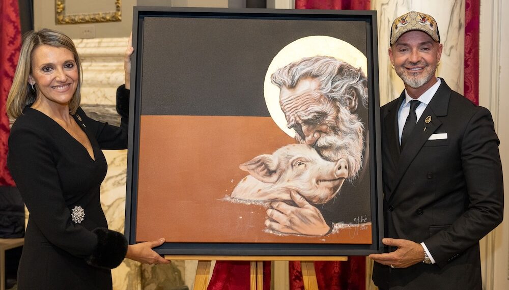 El artista Jesús Arrúe realiza el cartel anunciador de las fiestas de Sant Antoni