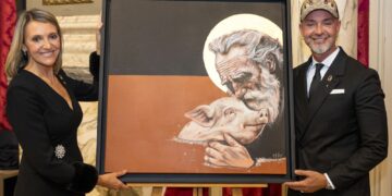 El artista Jesús Arrúe realiza el cartel anunciador de las fiestas de Sant Antoni