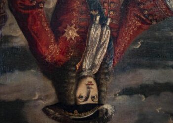 El retrato de Felipe V cabeza abajo regresa a Xàtiva 318 años después de la quema de la ciudad