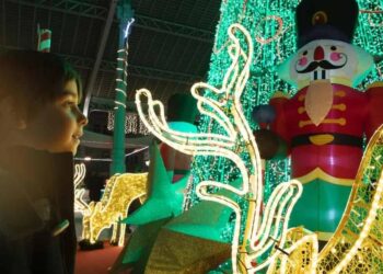 Valencia enciende la Navidad con música, fuego y 25 metros de árbol