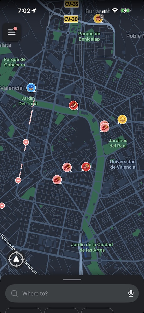 waze en valencia