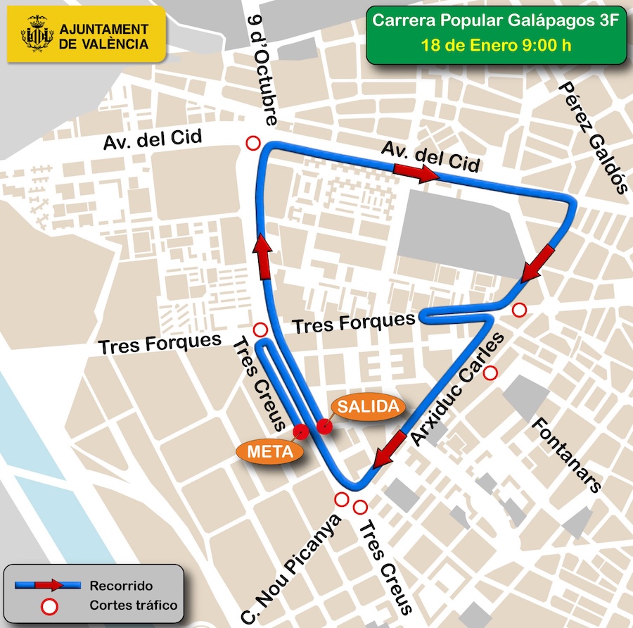 recorrido carrera galapagos 3F 2026