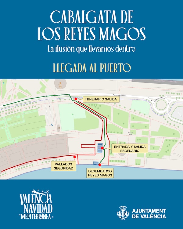recorrido reyes magos puerto de valencia