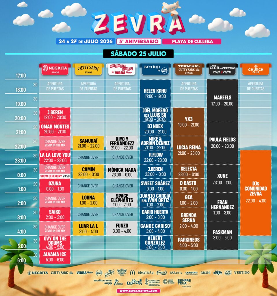 Zevra Horario Sabado 2026