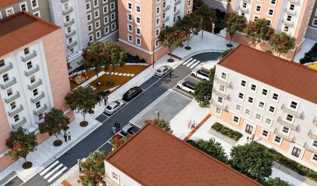 proyecto de reurbanización — Espacios verdes proyectados en la reurbanización de Mare de Déu dels Desemparats